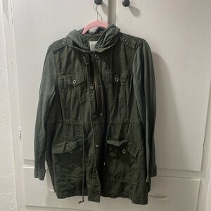 Torrid green jacket w/detachable hood